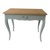 Console, side desk of beautiful craftsmanship re-enchanted in verdigris