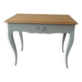 Console, side desk of beautiful craftsmanship re-enchanted in verdigris