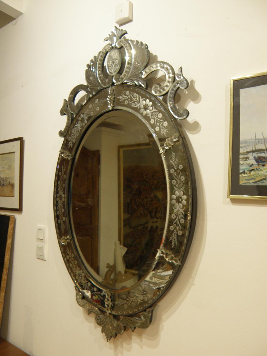 Venetian glass mirror