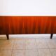Scandinavian teak headboard – 1960s – Integrated bedside tables