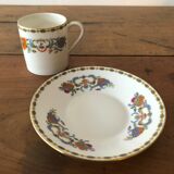 Service of 12 porcelain coffee cups, Raynaud, Limoges, 1950s.