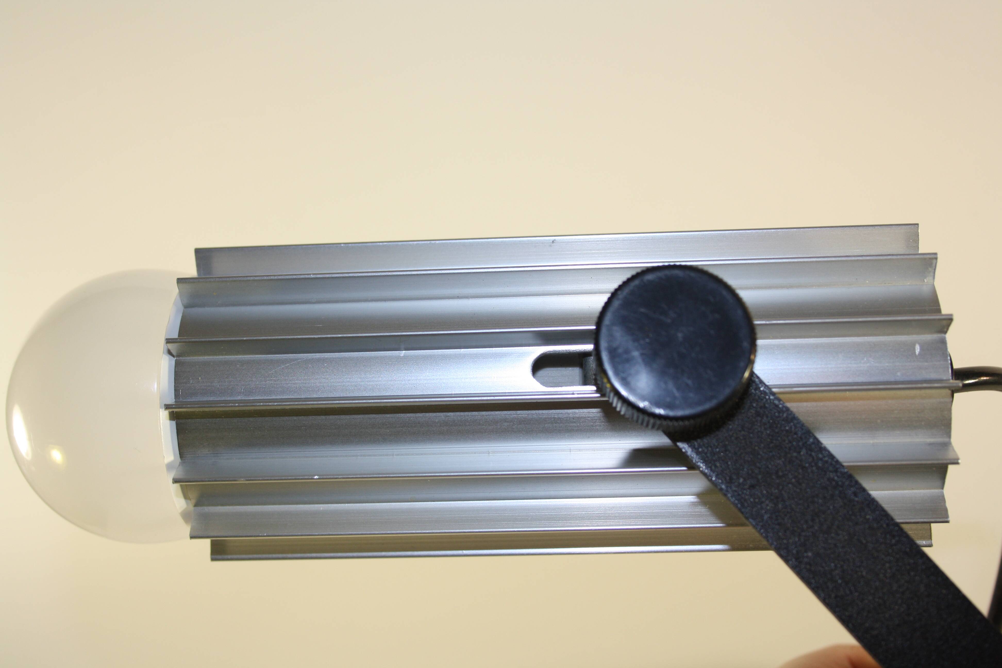 Silver lamp with vintage clamp.