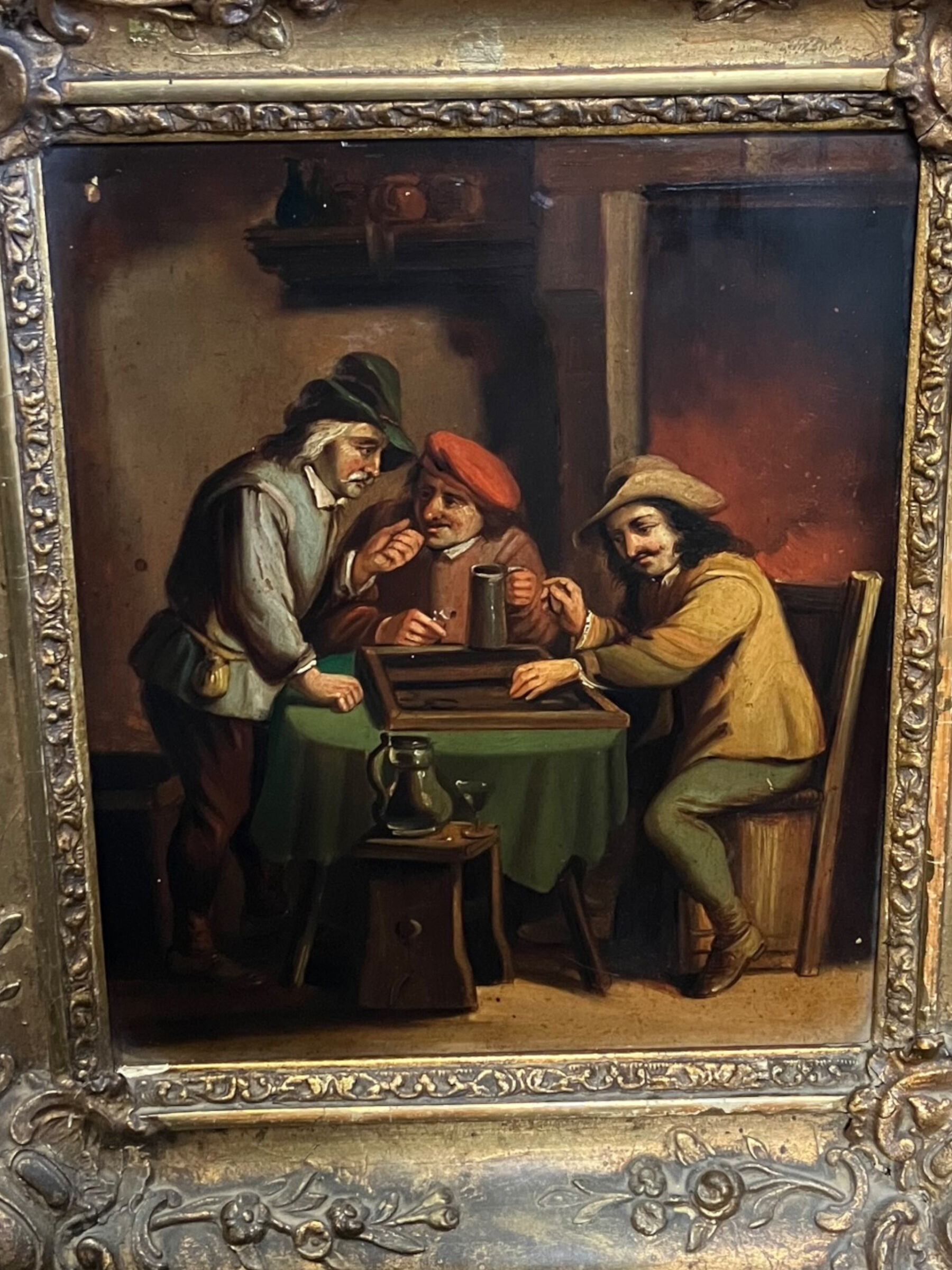 Painting on copper XIXth players