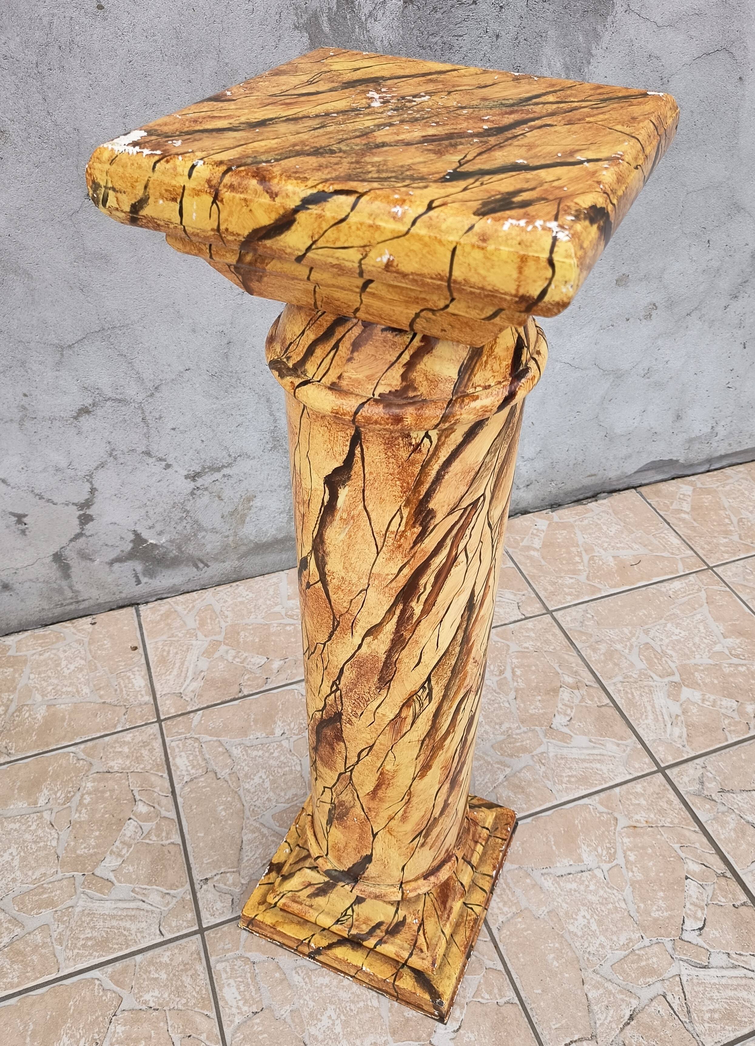 Iron column imitation marble