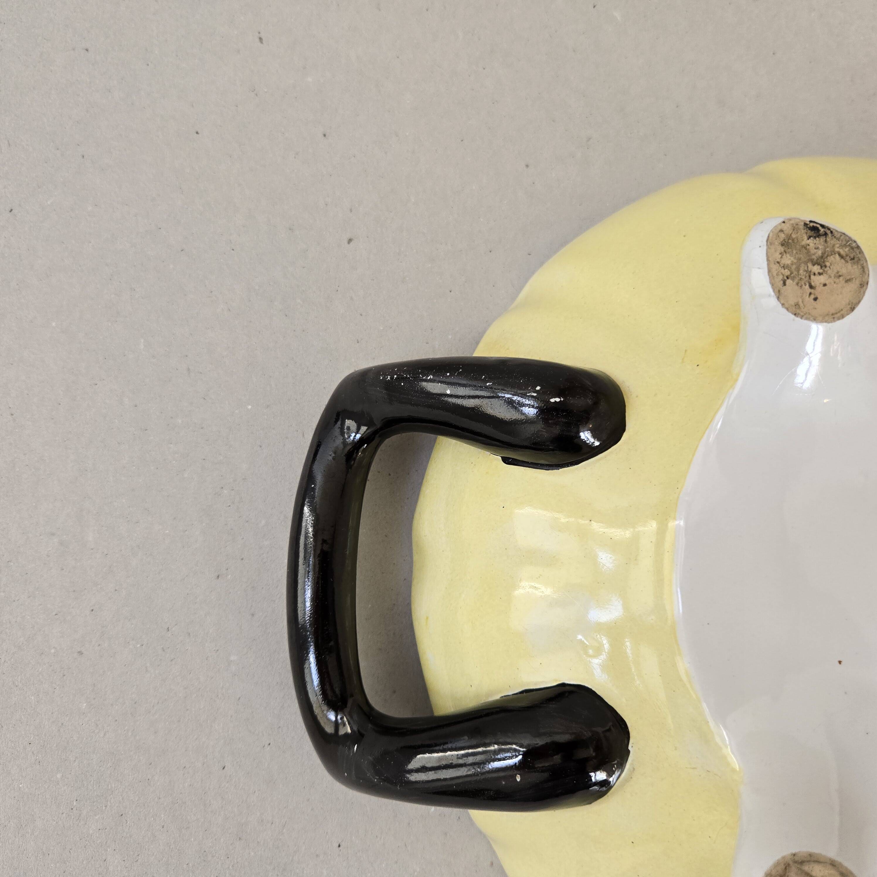 Vintage Saint-Clément flat bowl 1950