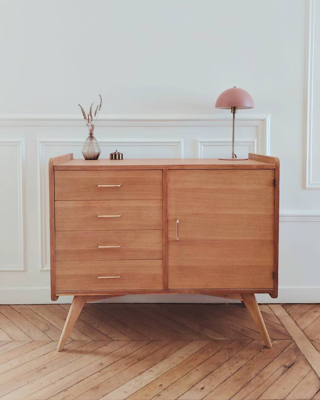Renovated vintage sideboard, Scandinavian style, 1960s