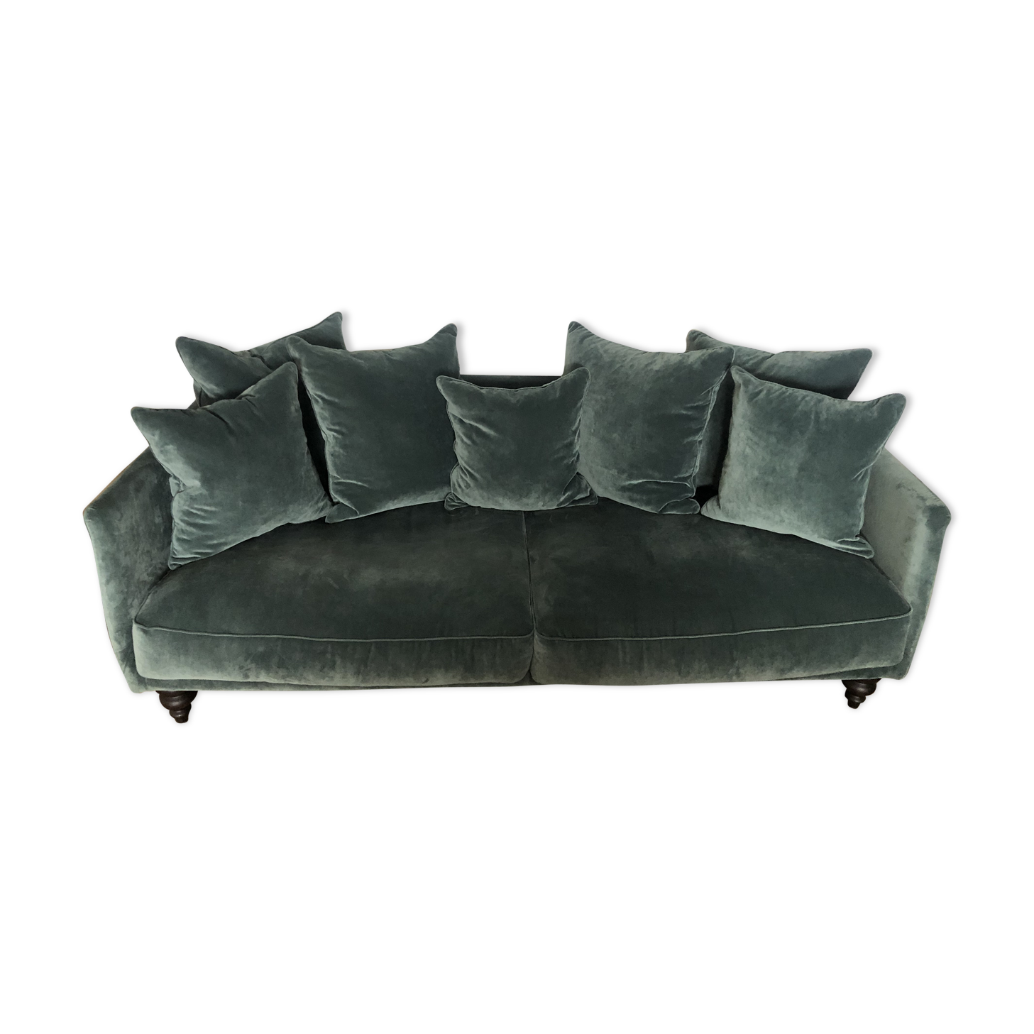 AM.PM. sofa model Lazare 3 places, cedar green velvet