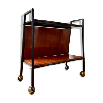 Dessert on wooden and metal wheels 2 trays