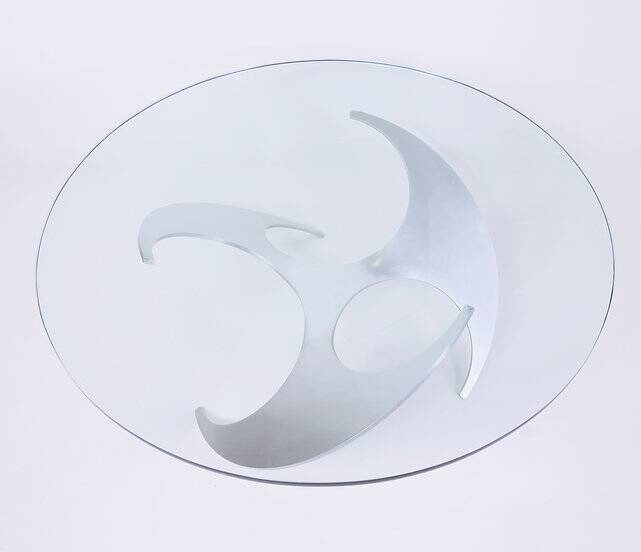 Knut Hesterberg for Ronald Schmitt Aluminum "Propeller" Coffee Table