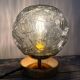Vintage table lamp in electrified chiseled glass to nine