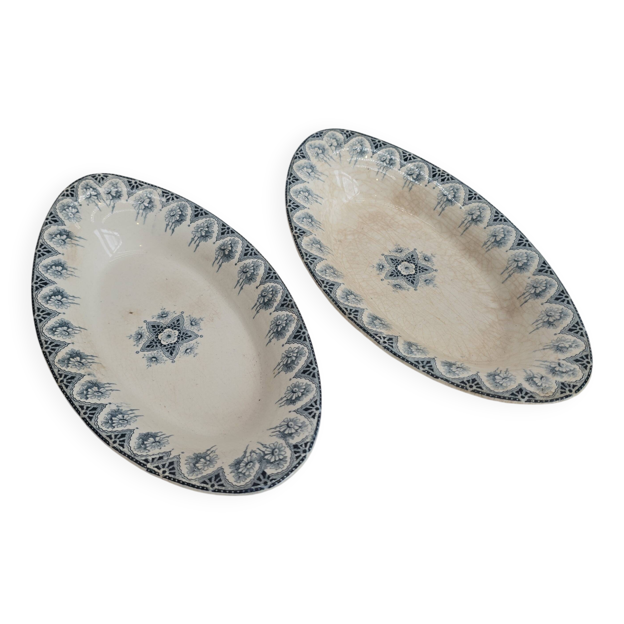 Ensemble de deux raviers Terre de Fer modèle Boulogne