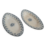 Set of two Terre de Fer Boulogne model dishes