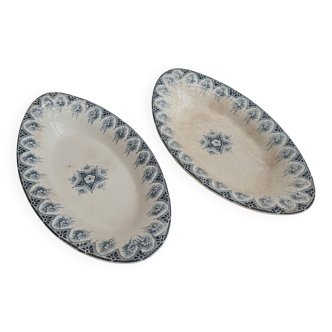 Ensemble de deux raviers Terre de Fer modèle Boulogne