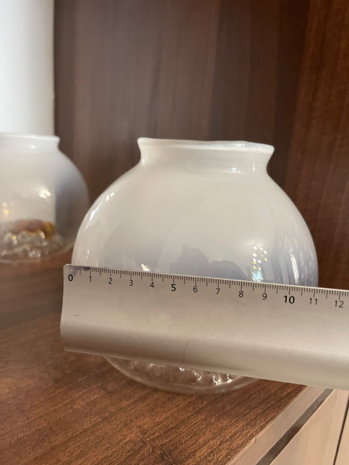 Rare set of 5 "Volcan" globes - Murano or Empoli glass - Vintage 19