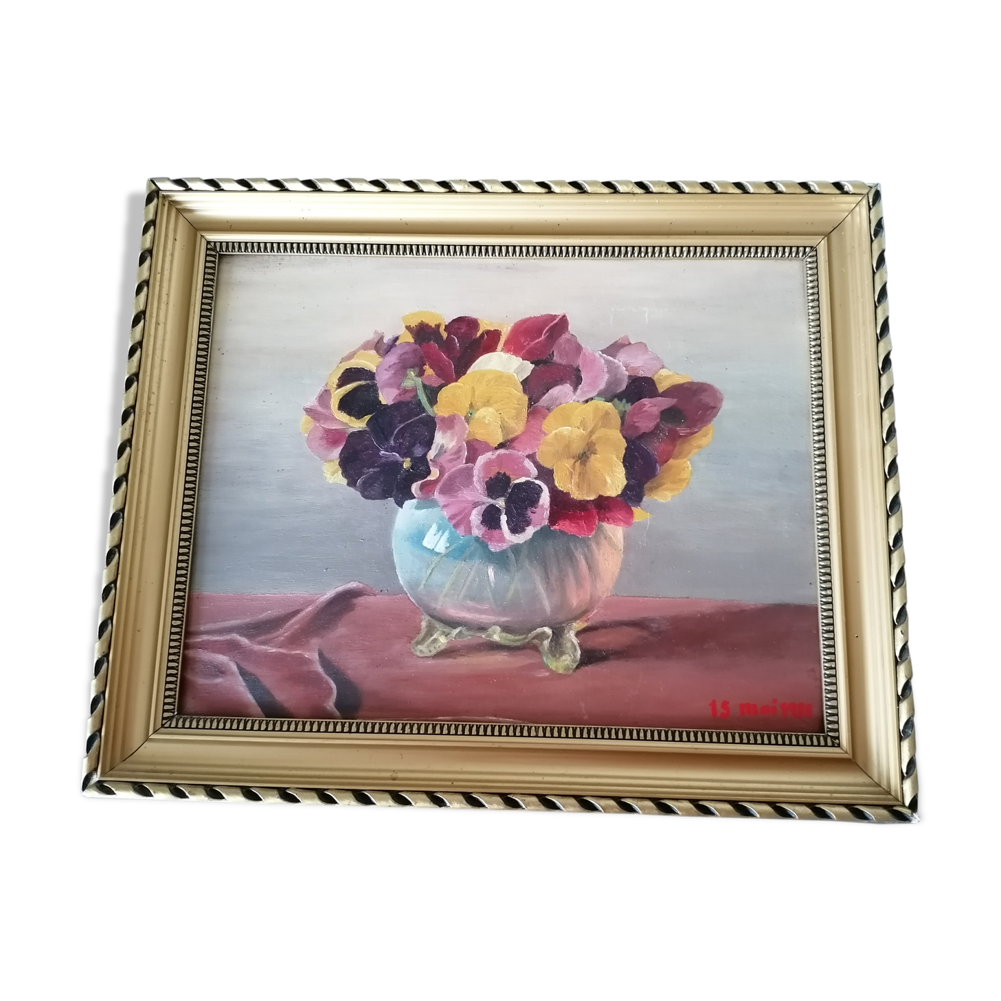 Painted painting on wood