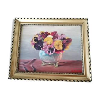 Painted painting on wood
