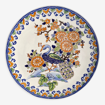 Gien plate peacock decoration