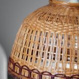 Vintage wicker pendant lamp
