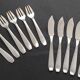 12-piece fish service - Art Deco style - Dell Inox