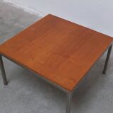 Modernist cherry wood & metal coffee table by Jules Mijs, 1959