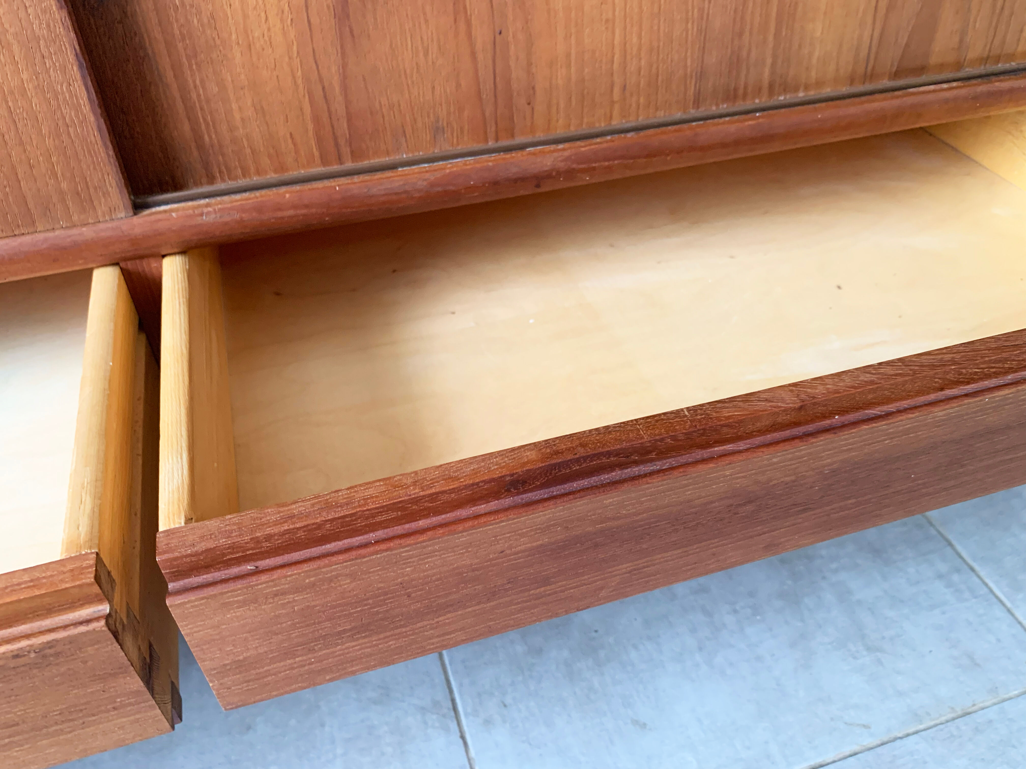 Danish vintage teak enfilade, 60s