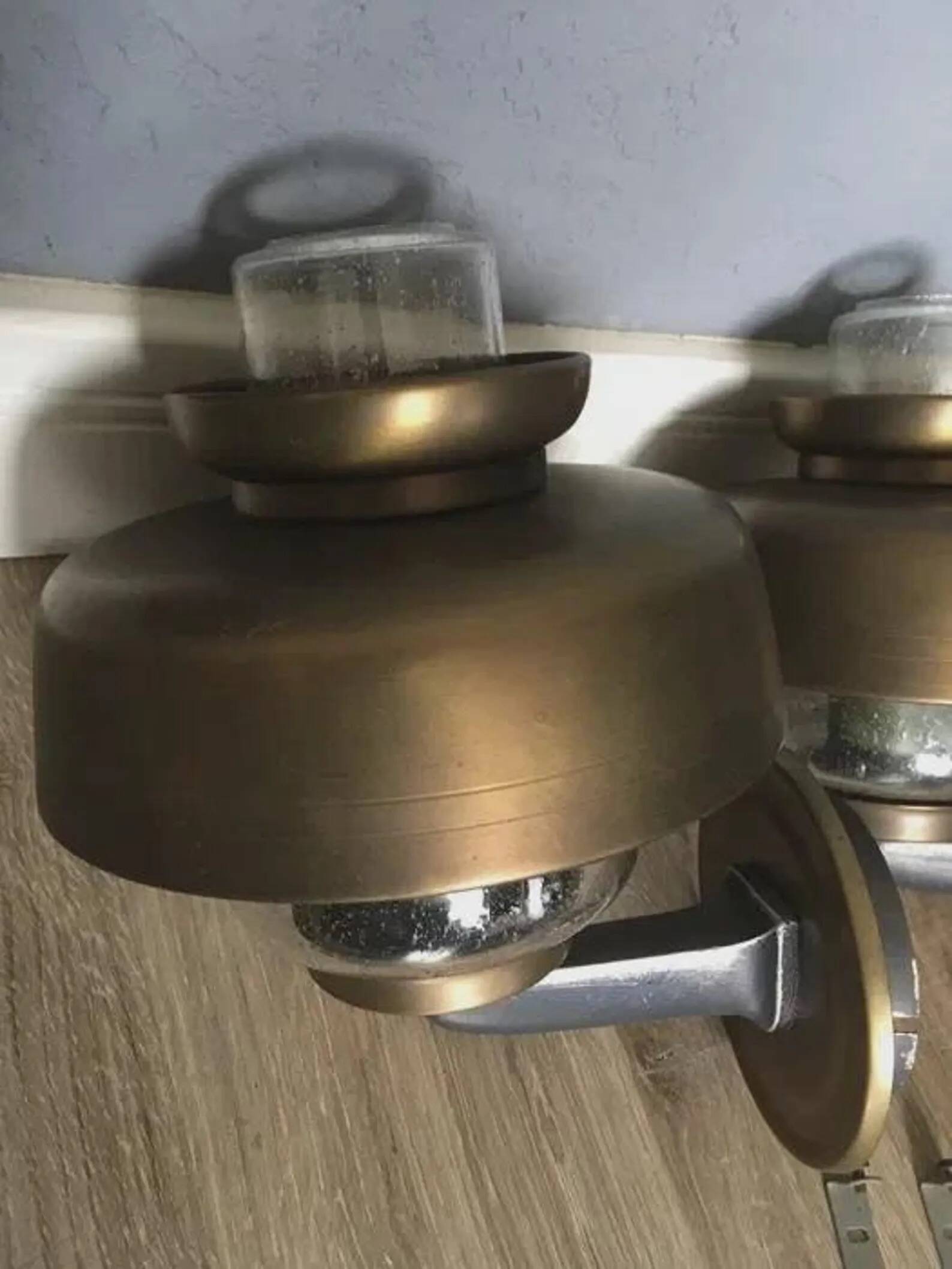 Pair of Egon Hillebrand Brass Wall Lamps – Germany, 1960s