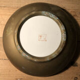 Hollow plate Japan ACF porcelain circled brass decorated with cranes