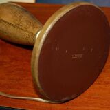 Gilt Brass and Leather Lamp from Le Tanneur, 1980's