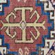 Pretty old Caucasian chirwan carpet of the 19th century  115x176cm