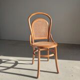 Chaise cannée en bois naturel