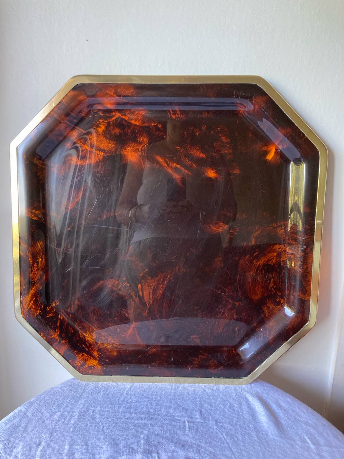 Large vintage lucite tray from the Dior Home collection