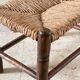 Stool bench wood and straw vintage bohemian spirit