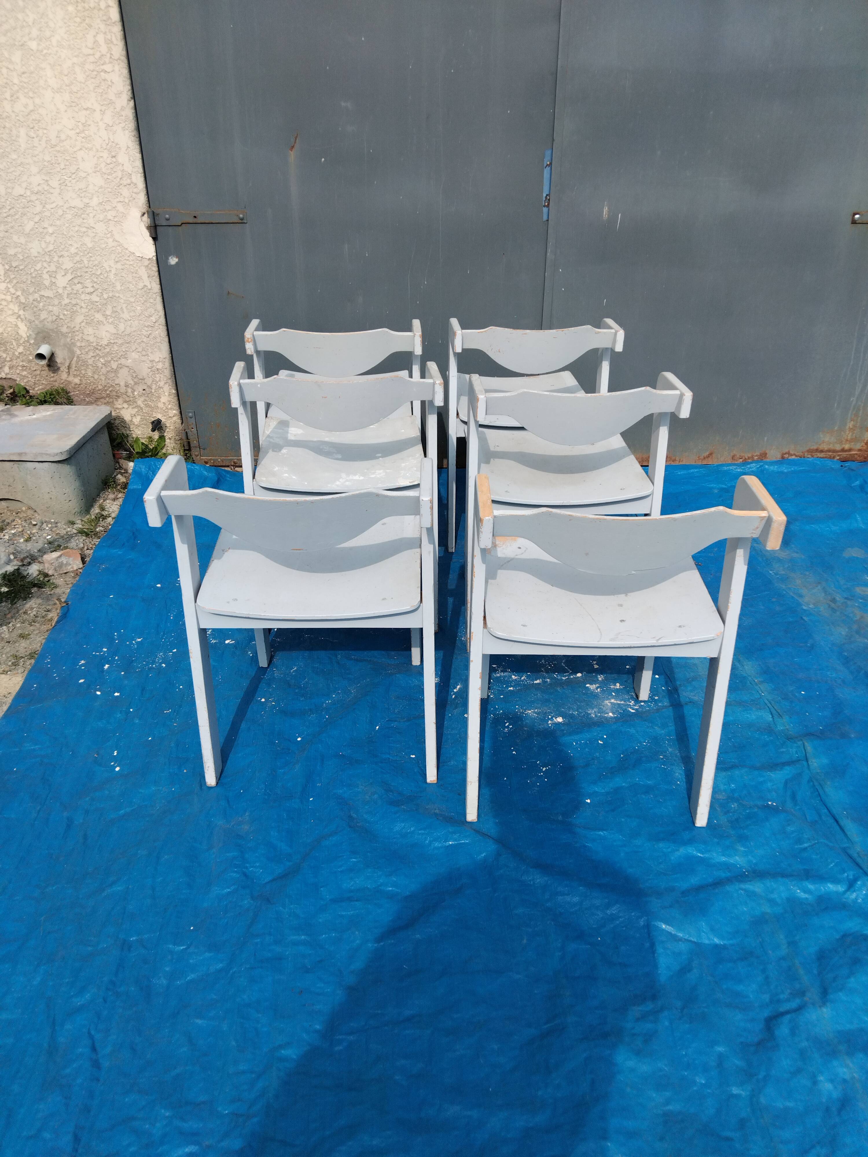 6 vintage Scandinavian design chairs