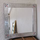 Miroir métal argenté style oriental