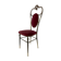 chaise vintage regency style brass et red velvet années 1950