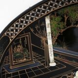 Chinese black lacquered wood coffee table