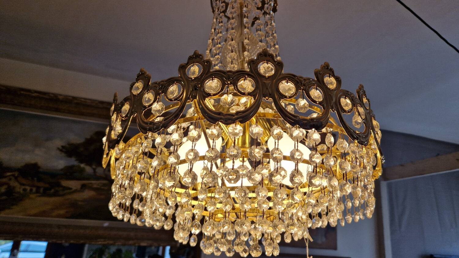 Lustre à pampilles vintage