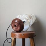 Bohemian country decoration bedside lamp with vintage dried flower lampshade