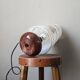 Bohemian country decoration bedside lamp with vintage dried flower lampshade