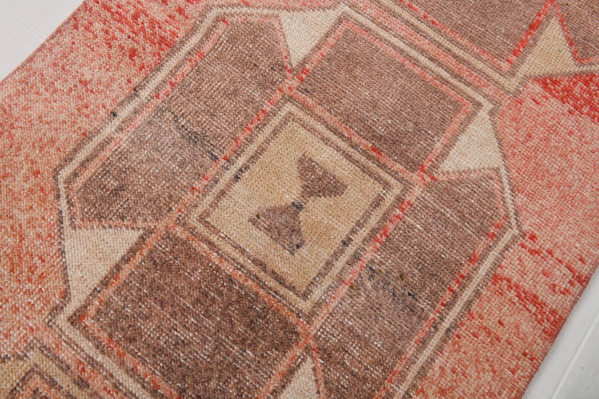 3x10 Rose Red Turkish Vintage Runner Rug,  80x309Cm SK 20304