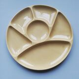 Pale yellow aperitif plate Gien