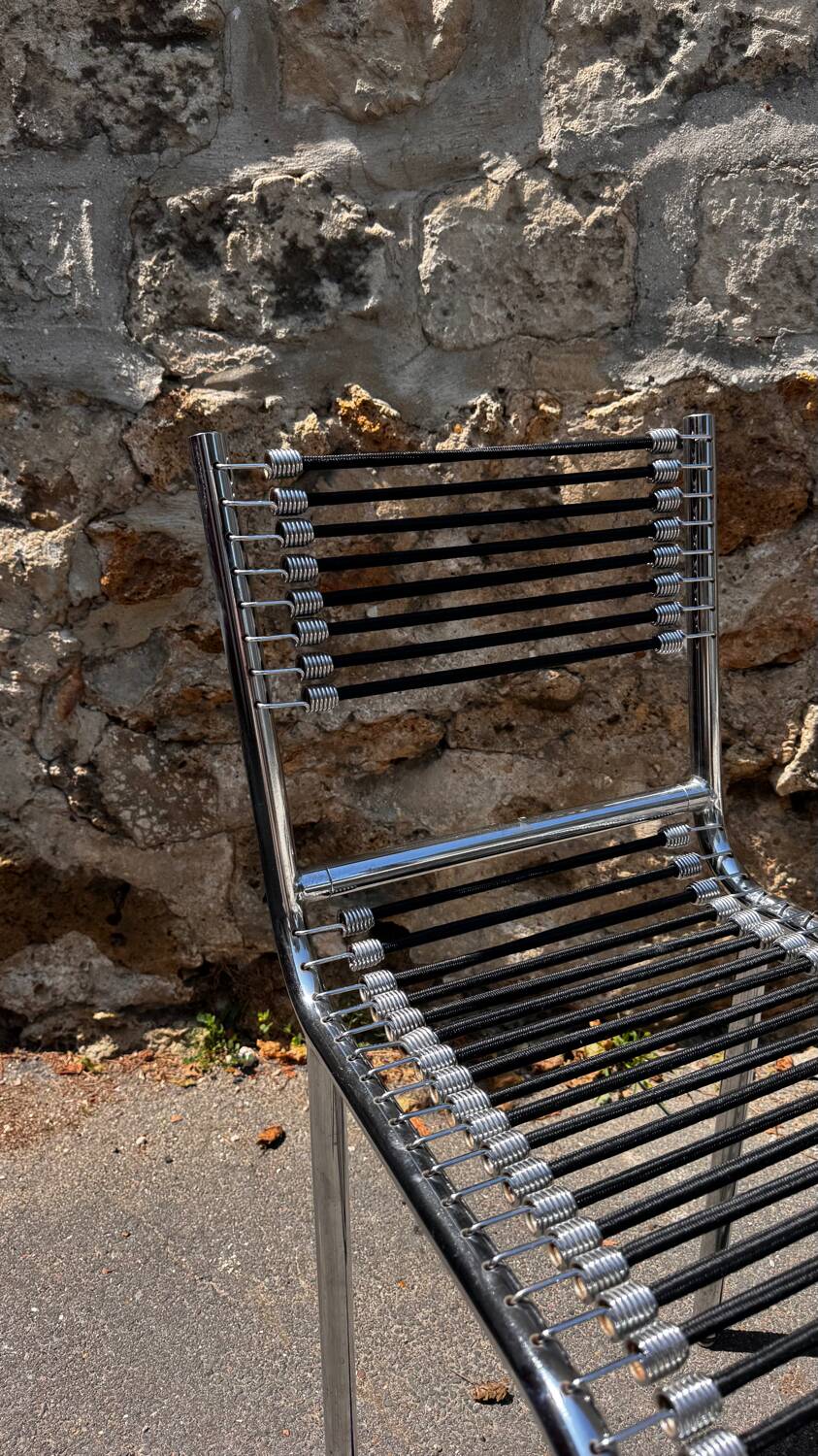 Pair of chrome Sandow chairs by René Herbst