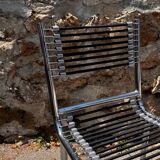 Pair of Sandow chrome chairs by René Herbst