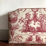 Toile Jouy fabric bedhead