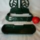 Green emailed cast iron umbrella door