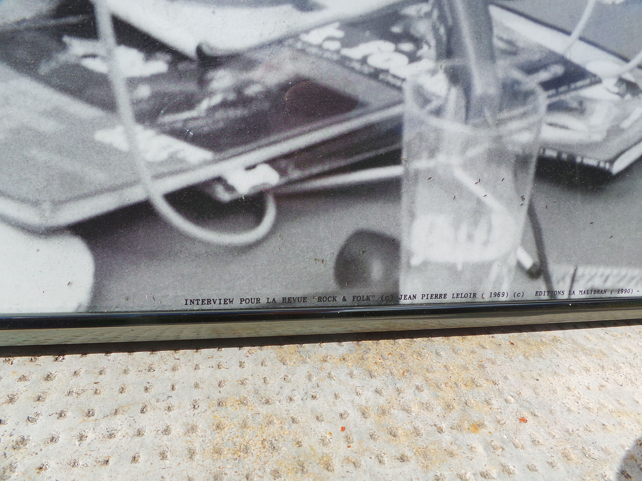 Photo under glass Georges Brassens Jacques Brel Ferré Jean Pierre Leloir