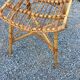 Vintage dining room attributed to Audoux and Minet in bamboo and rattan