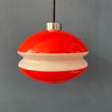Peill & Putzler vintage orange glass pendant lamp