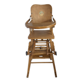 Chaise haute ancienne bébé vintage années 40