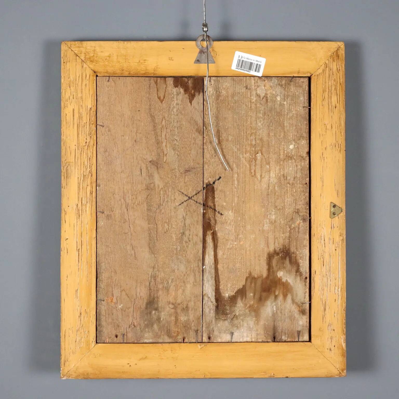 Antique gilded wooden mirror, neoclassical style, 19th century